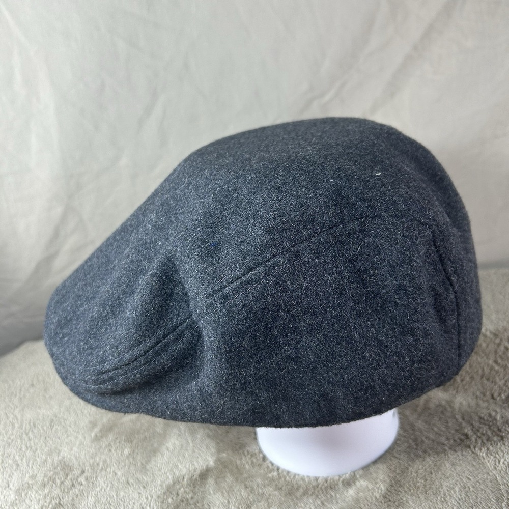Cremieux Collection Men's Grey Wool Blend Flat Cap Ivy Driving Hat L/XL